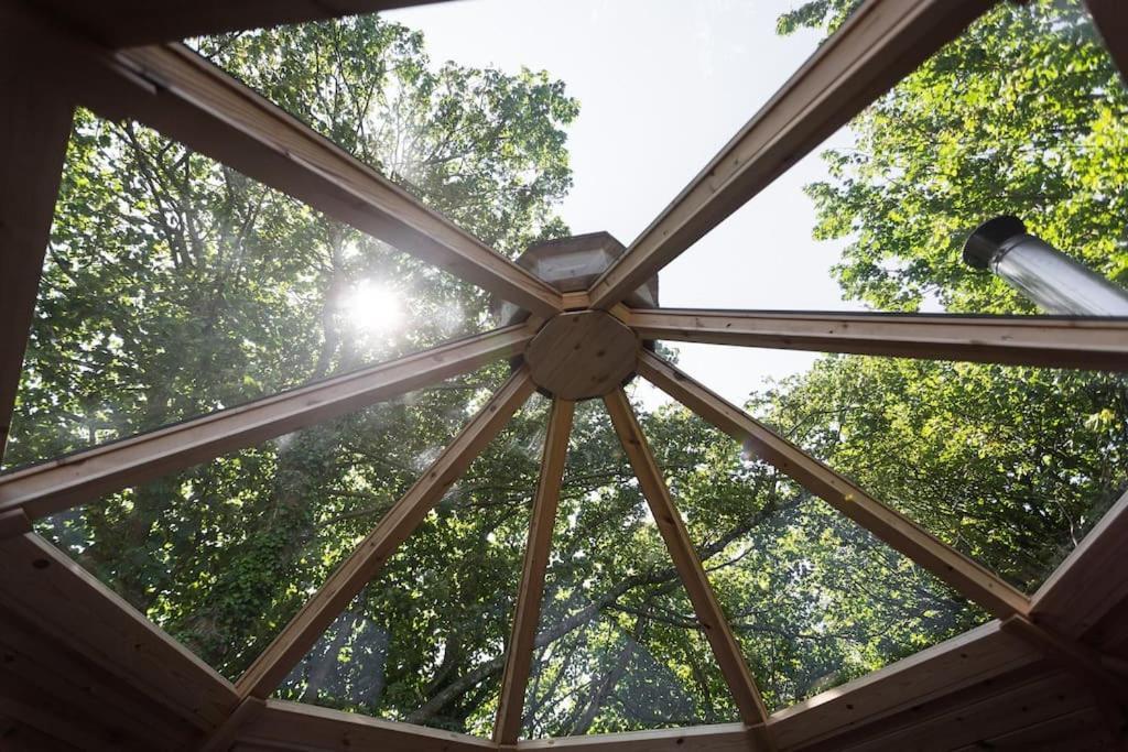 Romantic Treehouse With Hot Tub & Bbq Lodge Praze an Beeble Экстерьер фото